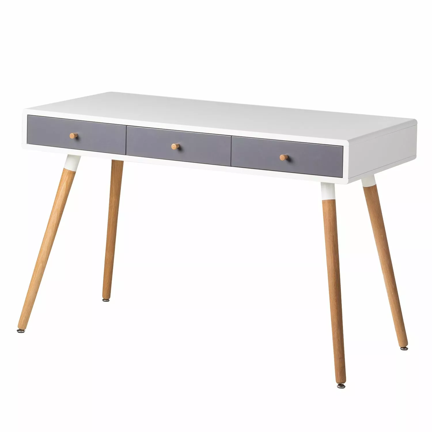 Mørteens Schreibtisch Mokre - Eiche teilmassiv - Weiß / Eiche 3 Mørteens Schreibtisch Mokre - Eiche teilmassiv - Weiß / Eiche