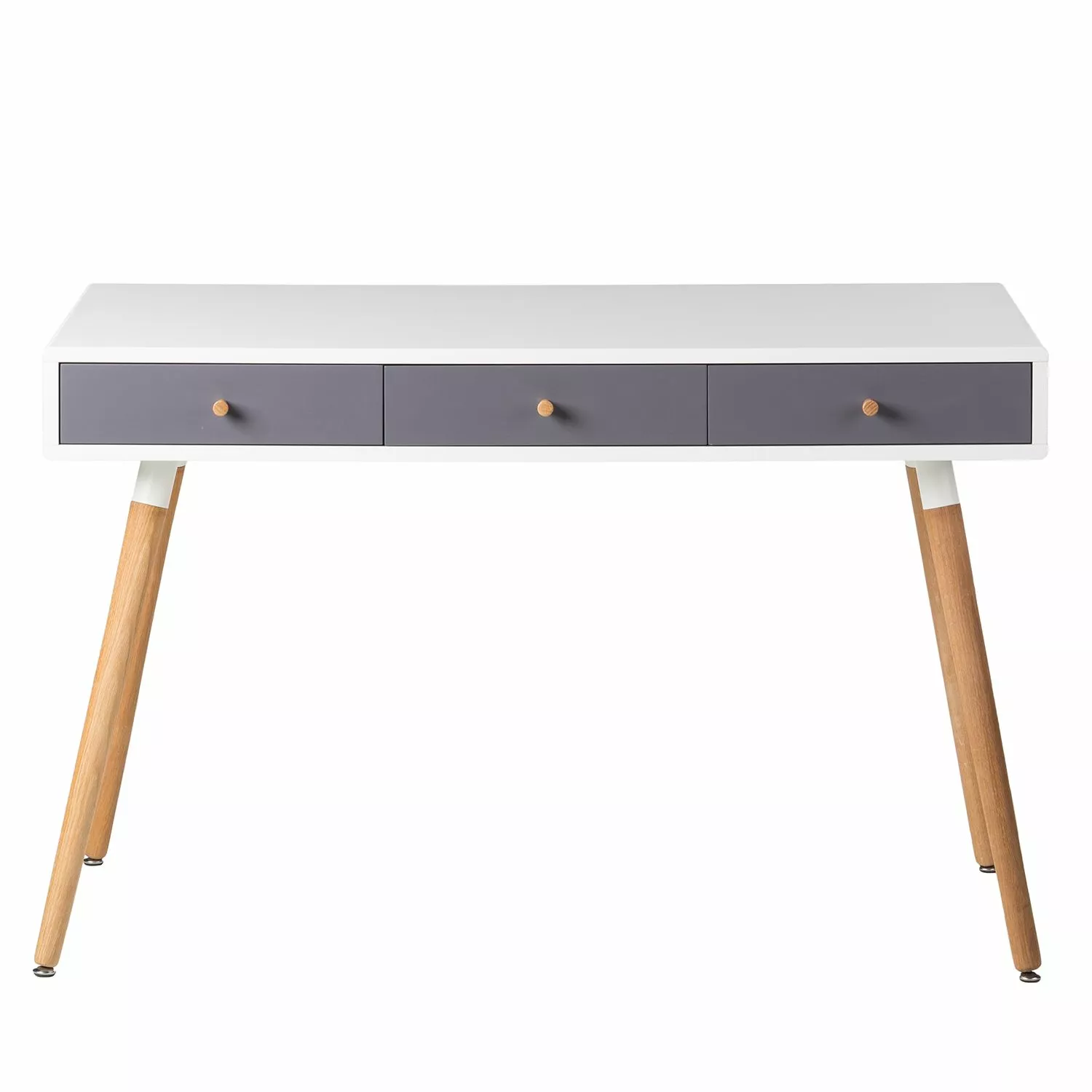 Mørteens Schreibtisch Mokre - Eiche teilmassiv - Weiß / Eiche 5 Mørteens Schreibtisch Mokre - Eiche teilmassiv - Weiß / Eiche – Bild 3