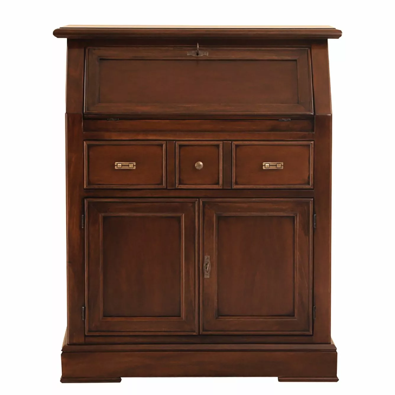 Montreux Sekretär Dan - Ayous teilmassiv - Antikbraun 6 Montreux Sekretär Dan - Ayous teilmassiv - Antikbraun – Bild 4