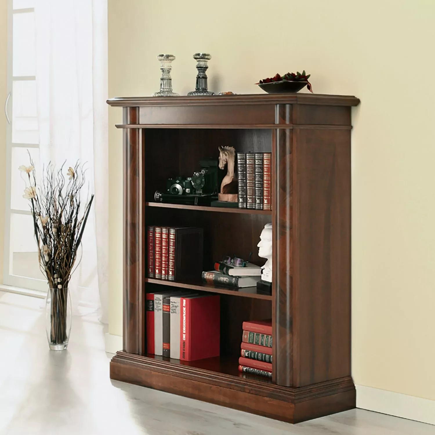 Montreux Mehrzweckregal Materro I - Echtholzfurnier - Nussbaum Antik 4 Montreux Mehrzweckregal Materro I - Echtholzfurnier - Nussbaum Antik – Bild 2