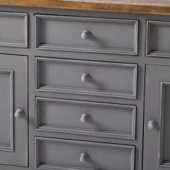 Maison Belfort Sideboard Balignton I - Kiefer massiv - Grau -Buromobel Verkaufe 1000027368 200928 14081600007 DETAILS P000000001000027368