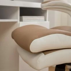 Home24office Chefsessel Loipo II - Kunstleder - Macchiato / Weiß -Buromobel Verkaufe 1000035445 201012 11053600007 DETAILS P000000001000035445