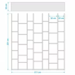 Loftscape Bücherregal Emporior II - Eiche Sonoma Dekor - Breite: 211 cm -Buromobel Verkaufe 1000036721 190621 12570200030 GALLERYIMAGES P000000001000036721