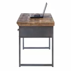 Ars manufacti Schreibtisch Hunter - Massivholz Mango / Metall - Mango / Blaugrau -Buromobel Verkaufe 1000050847 200616 12205400004 DETAILS P000000001000050847