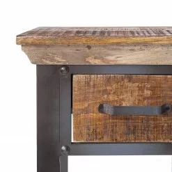 Ars manufacti Schreibtisch Hunter - Massivholz Mango / Metall - Mango / Blaugrau -Buromobel Verkaufe 1000050847 200616 12205700008 DETAILS P000000001000050847