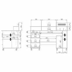 Maja Möbel Computertisch Loel - Eiche Sonoma Dekor / Alpinweiß -Buromobel Verkaufe 1000057532 220530 500 SKETCH DETAILS P000000001000057532 sketch