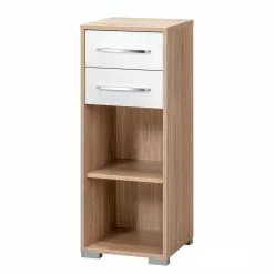 Aktenregal Merit - Eiche Sonoma Dekor / Hochglanz Weiß