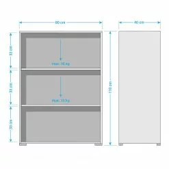 Aktenschrank Merit I - Eiche Sonoma Dekor / Hochglanz Weiß -Buromobel Verkaufe 1000057544 180706 08174701 GALLERYIMAGES P000000001000057544