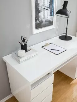 Fredriks Schreibtisch Paddington - Hochglanz Weiß -Buromobel Verkaufe 1000063605 201012 11153700017 DETAILS P000000001000063605