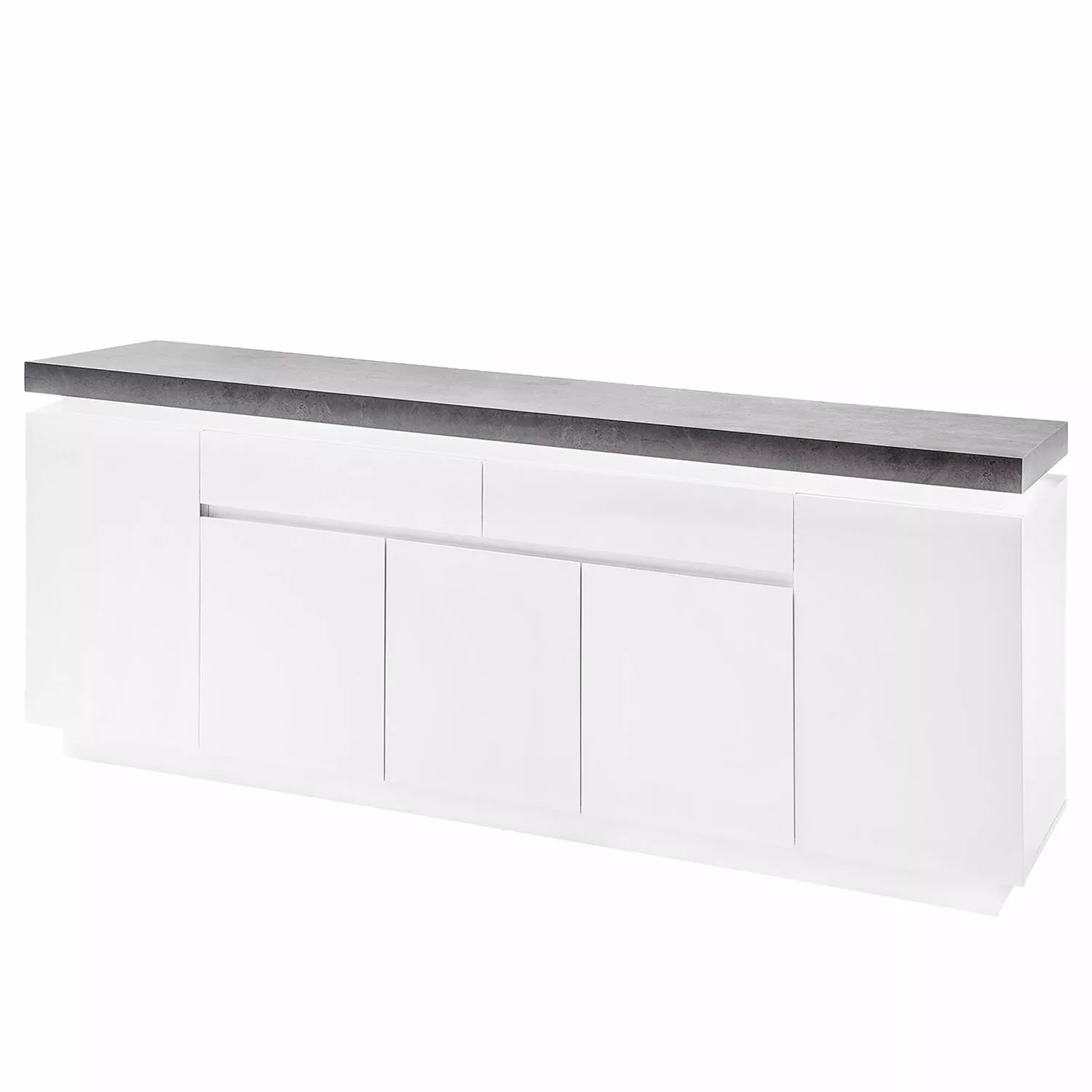Fredriks Sideboard Namona III - Inkl. Beleuchtung - Beton Dekor / Weiß 3 Fredriks Sideboard Namona III - Inkl. Beleuchtung - Beton Dekor / Weiß