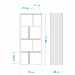 Temahome Regal Berlin - Walnuss - 70 x 159 cm -Buromobel Verkaufe 1000094979 190926 12223200001 SKETCH DETAILS P000000001000094979 sketch
