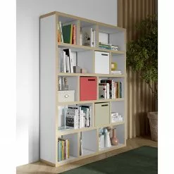 Temahome Regal Berlin - Weiß / Hellbraun - 150 x 198 cm -Buromobel Verkaufe 1000094984 180712 10470152 MOOD GALLERYIMAGES P000000001000094984 mood