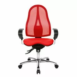 Topstar Bürodrehstuhl Sitness 15 - Kunstfaser / Metall - Rot / Chrom -Buromobel Verkaufe 1000096507 190208 08091000251 GALLERYIMAGES P000000001000096507