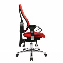 Topstar Bürodrehstuhl Sitness 15 - Kunstfaser / Metall - Rot / Chrom -Buromobel Verkaufe 1000096507 190208 08091100252 GALLERYIMAGES P000000001000096507