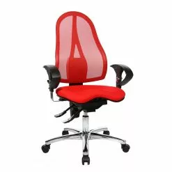 Topstar Bürodrehstuhl Sitness 15 - Kunstfaser / Metall - Rot / Chrom -Buromobel Verkaufe 1000096507 190208 08091100253 GALLERYIMAGES P000000001000096507