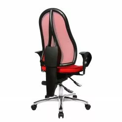 Topstar Bürodrehstuhl Sitness 15 - Kunstfaser / Metall - Rot / Chrom -Buromobel Verkaufe 1000096507 190208 08091100254 GALLERYIMAGES P000000001000096507