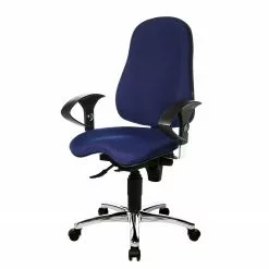 Topstar Bürodrehstuhl Sitness 10 - Kunstfaser / Metall - Blau / Chrom