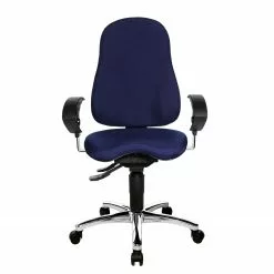 Topstar Bürodrehstuhl Sitness 10 - Kunstfaser / Metall - Blau / Chrom -Buromobel Verkaufe 1000096510 190208 08091100266 GALLERYIMAGES P000000001000096510