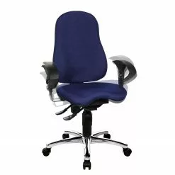 Topstar Bürodrehstuhl Sitness 10 - Kunstfaser / Metall - Blau / Chrom -Buromobel Verkaufe 1000096510 190208 08091100272 GALLERYIMAGES P000000001000096510