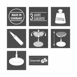 Topstar Bürohocker Sitness 20 - Kunstfaser / Aluminium - Grün / Schwarz -Buromobel Verkaufe 1000096512 190208 08091200282 ICON GALLERYIMAGES P000000001000096512 icon seal