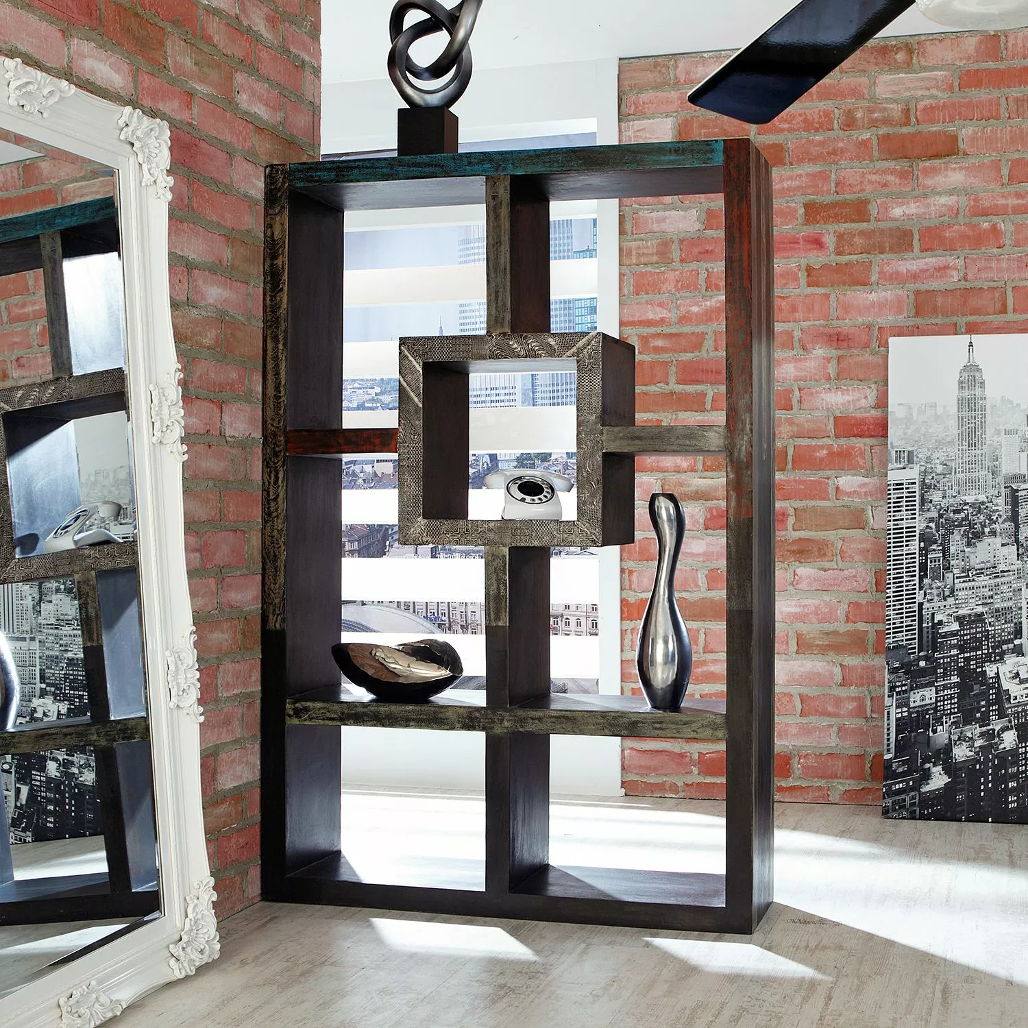 Wolf-Möbel Raumteiler Goa - Mango teilmassiv - Mango Dunkelbraun 4 Wolf-Möbel Raumteiler Goa - Mango teilmassiv - Mango Dunkelbraun – Bild 2