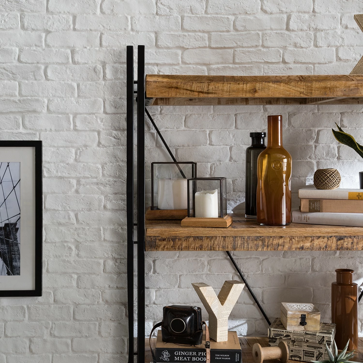 Wolf-Möbel Regal Iron I - Mango massiv / Eisen 5 Wolf-Möbel Regal Iron I - Mango massiv / Eisen – Bild 3