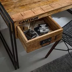 Wolf-Möbel Schreibtisch Iron - Mango massiv / Eisen - Mango / Schwarz -Buromobel Verkaufe 1000104116 191024 17544600025 MOOD DETAILS P000000001000104116 mood