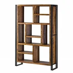 Wolf-Möbel Regal Iron II - Mango massiv / Eisen