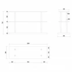 Mørteens Regal Lindholm IV - Weiß - 120 x 72 cm 23 Mørteens Regal Lindholm IV - Weiß - 120 x 72 cm -Buromobel Verkaufe 1000110750 190925 13055600002 SKETCH DETAILS P000000001000110750 sketch