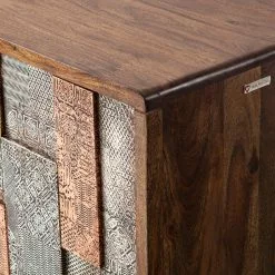 Wolf-Möbel Sideboard Orient - Akazie massiv / Metall - Mehrfarbig -Buromobel Verkaufe 1000114122 200512 14063000022 DETAILS P000000001000114122