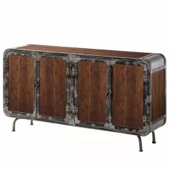 Ars manufacti Sideboard Wharton II - Akazie teilmassiv / Stahl