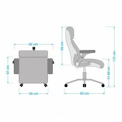 Fredriks Chefsessel Deverre XXL - Kunstleder - Schwarz / Silber -Buromobel Verkaufe 1000116982 181112 13501503 GALLERYIMAGES P000000001000116982