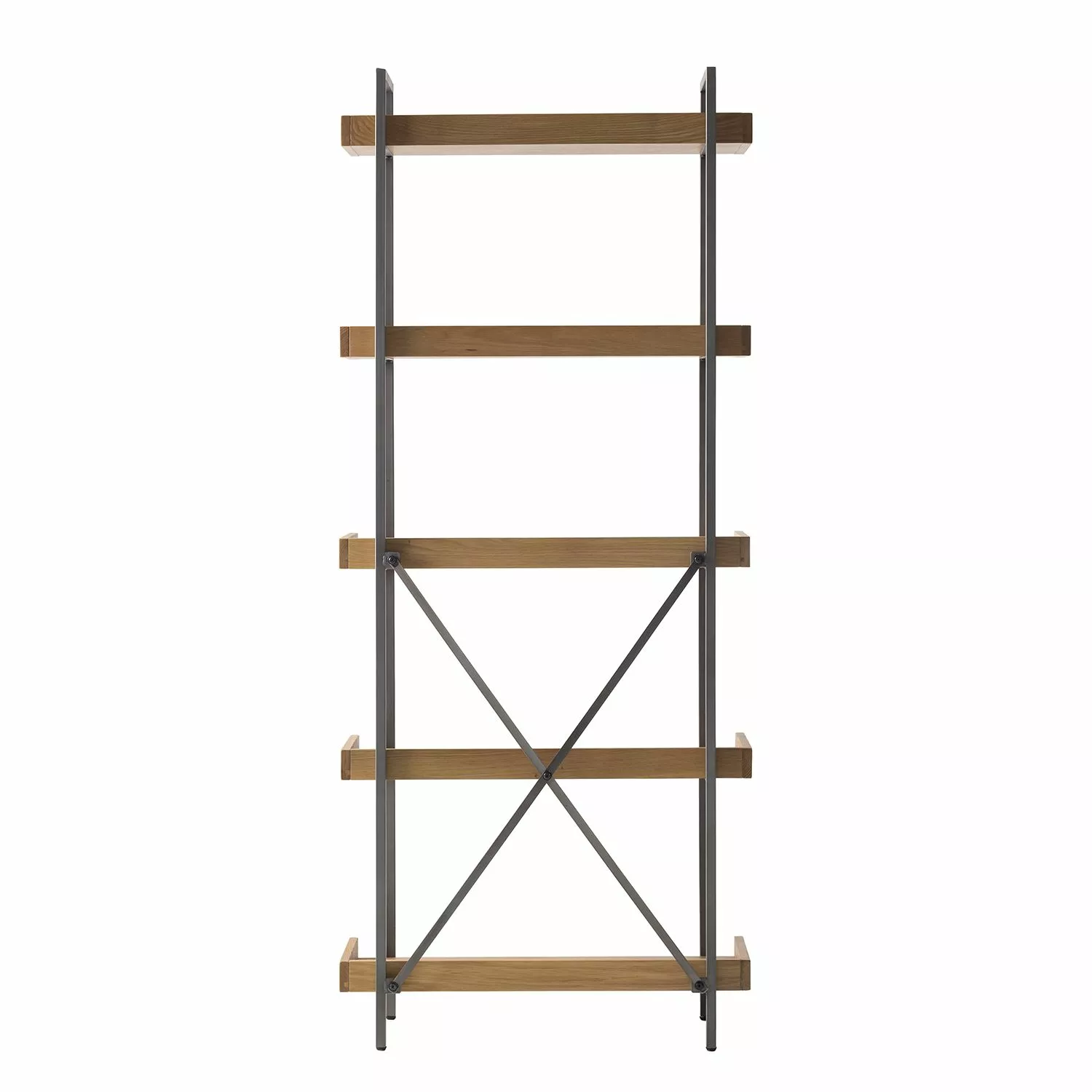 Ars manufacti Bücherregal Dharai I - Echtholzfurnier / Metall - Eiche / Silber 8 Ars manufacti Bücherregal Dharai I - Echtholzfurnier / Metall - Eiche / Silber – Bild 6