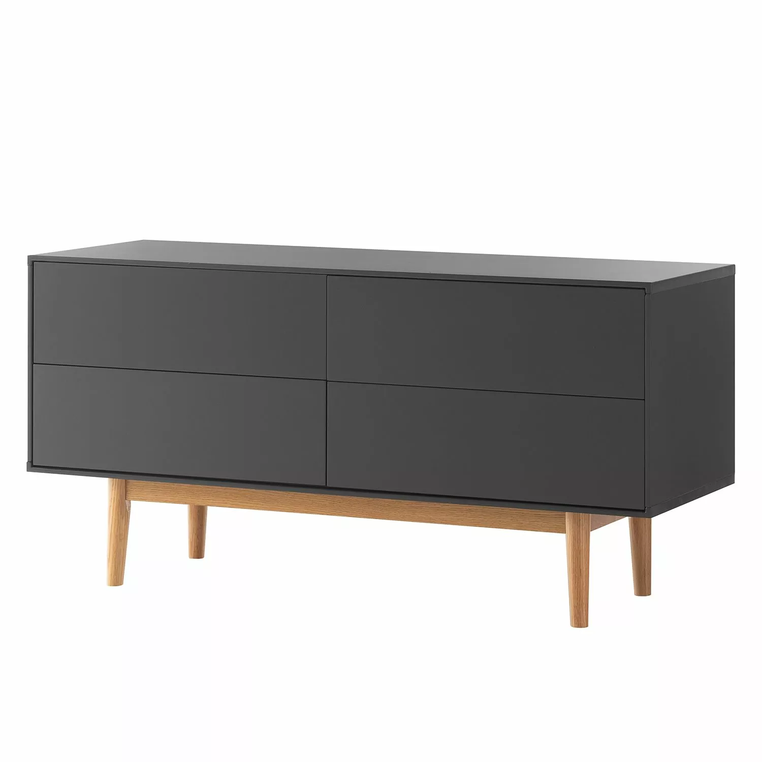 Mørteens Sideboard Lindholm V - Eiche teilmassiv - Grau / Eiche 3 Mørteens Sideboard Lindholm V - Eiche teilmassiv - Grau / Eiche