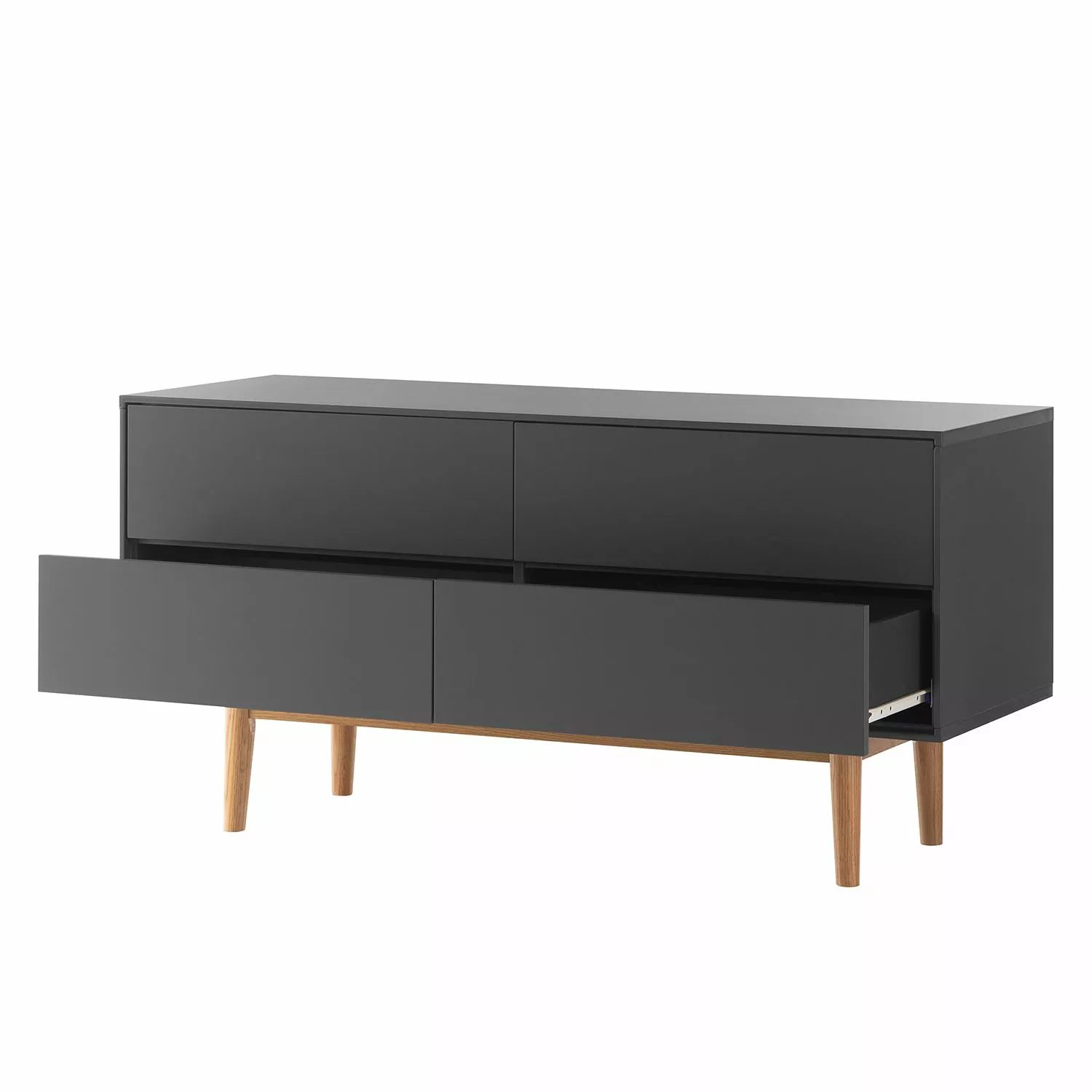 Mørteens Sideboard Lindholm V - Eiche teilmassiv - Grau / Eiche 7 Mørteens Sideboard Lindholm V - Eiche teilmassiv - Grau / Eiche – Bild 5