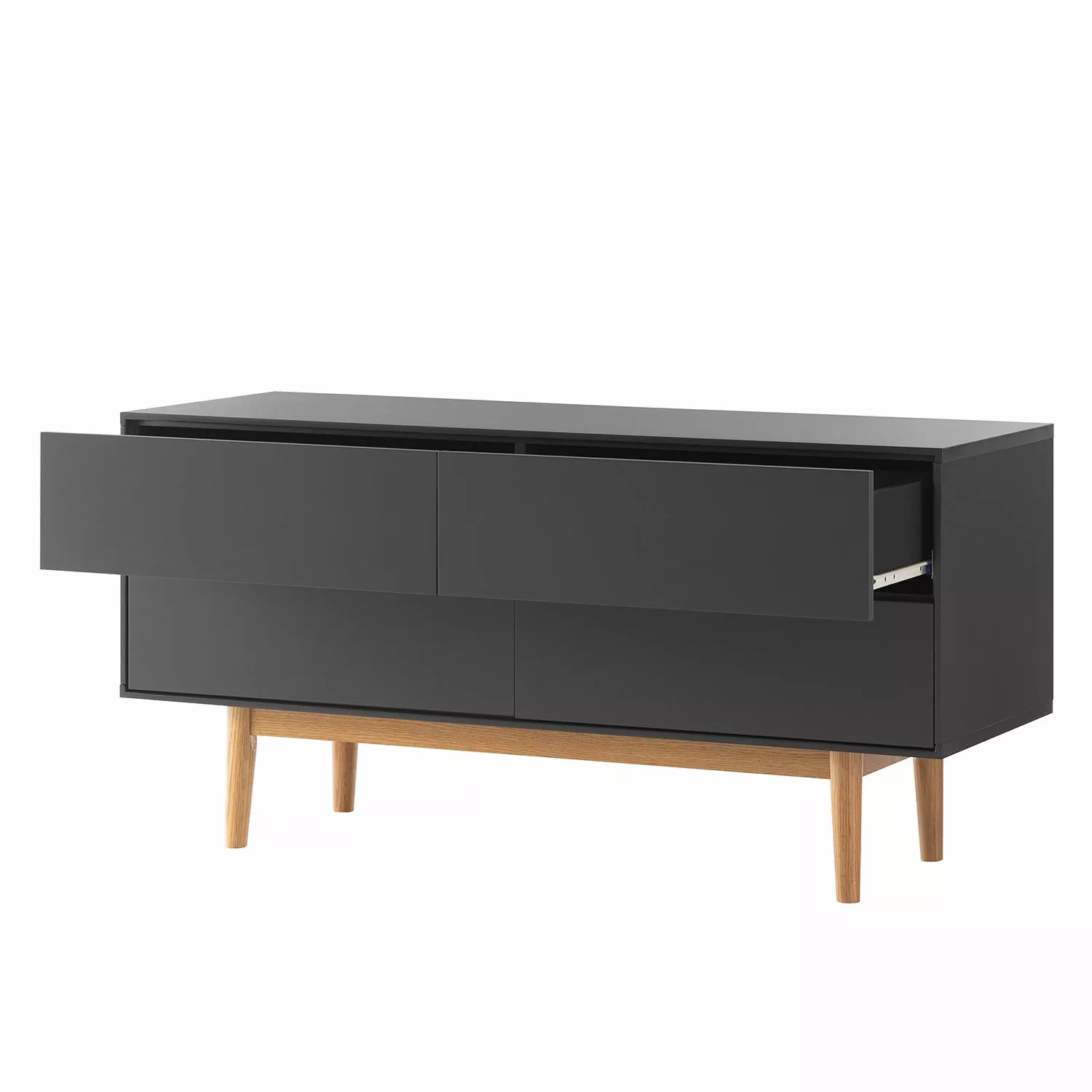Mørteens Sideboard Lindholm V - Eiche teilmassiv - Grau / Eiche 8 Mørteens Sideboard Lindholm V - Eiche teilmassiv - Grau / Eiche – Bild 6