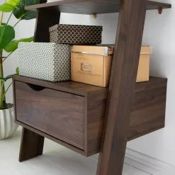 Mørteens Regal Gjora - Gummibaum teilmassiv - Walnuss -Buromobel Verkaufe 1000123440 190321 17262400005 GALLERYIMAGES P000000001000123440