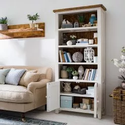 Maison Belfort Bücherregal Balignton I - Kiefer massiv - Weiß / Kiefer -Buromobel Verkaufe 1000123499 211116 12462000067 MOOD DETAILS P000000001000123499 mood