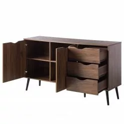 Mørteens Sideboard Gjora - Gummibaum teilmassiv - Walnuss -Buromobel Verkaufe 1000123698 190201 06504200013 GALLERYIMAGES P000000001000123698