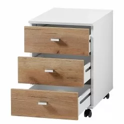 Germania Rollcontainer Lioni - Eiche Navarra Dekor / Weiß -Buromobel Verkaufe 1000126194 180716 12473812 GALLERYIMAGES P000000001000126194