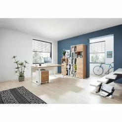 Germania Schreibtisch Lioni - Eiche Navarra Dekor / Weiß -Buromobel Verkaufe 1000126195 181009 10480407 MOOD GALLERYIMAGES P000000001000126195 mood