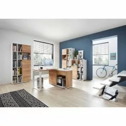 Germania Eckschreibtisch Lioni - Eiche Navarra Dekor / Weiß -Buromobel Verkaufe 1000126218 180716 12473822 MOOD GALLERYIMAGES P000000001000126218 mood