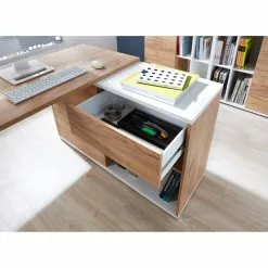 Germania Eckschreibtisch Lioni - Eiche Navarra Dekor / Weiß -Buromobel Verkaufe 1000126218 180716 12473830 GALLERYIMAGES P000000001000126218