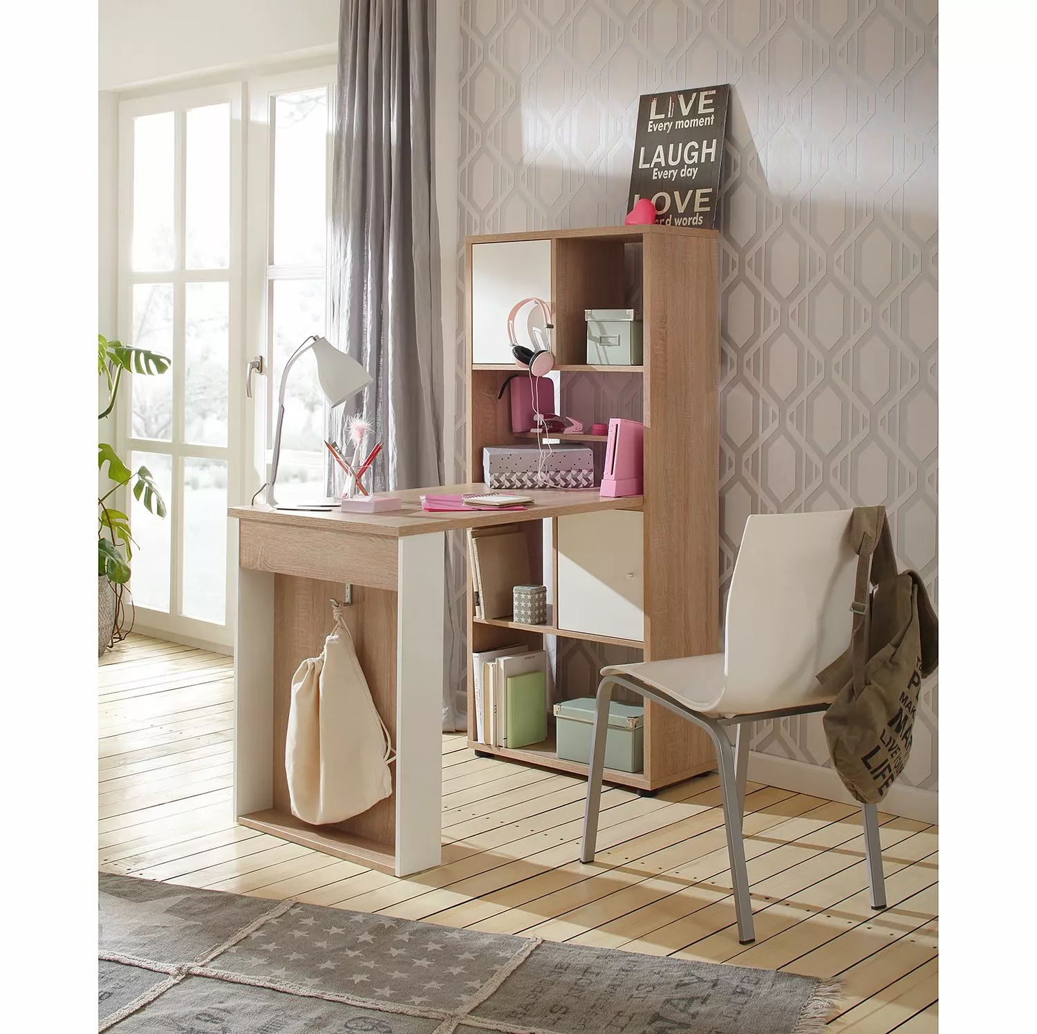 Maja Möbel Schreibtischkombination Grove - Eiche Sonoma Dekor 4 Maja Möbel Schreibtischkombination Grove - Eiche Sonoma Dekor – Bild 2