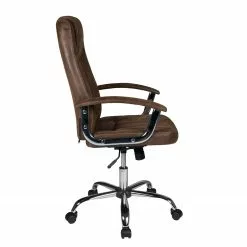 Duo Collection Chefsessel Bill - Microfaser / Metall - Vintage Braun / Chrom -Buromobel Verkaufe 1000129051 180817 15164736 GALLERYIMAGES P000000001000129051