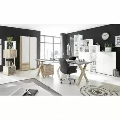 Mooved Aktenregal Leeton ll - Weiß - Höhe: 145 cm -Buromobel Verkaufe 1000131615 190109 13061400016 MOOD GALLERYIMAGES P000000001000131615 mood