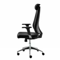 Mayer Sitzmöbel Bürodrehstuhl Lakota - Echtleder / Aluminium - Schwarz / Chrom -Buromobel Verkaufe 1000133111 180919 09514917 GALLERYIMAGES P000000001000133111