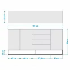 Fredriks Sideboard Zaddy I - Weiß / Schwarz -Buromobel Verkaufe 1000134689 190925 15560700003 SKETCH DETAILS P000000001000134689 sketch