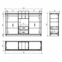 Ridgevalley Sideboard Lewk - Pinie Weiß Dekor / Pinie Dekor -Buromobel Verkaufe 1000136082 181219 14224000085 GALLERYIMAGES P000000001000136082