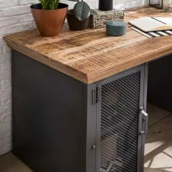 Ars manufacti Schreibtisch Hunter II - Mango massiv / Metall - Mango / Silber -Buromobel Verkaufe 1000150447 210701 15210700014 DETAILS P000000001000150447